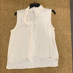 NWOT Frame Sleeveless White Silk Blouse- Size S